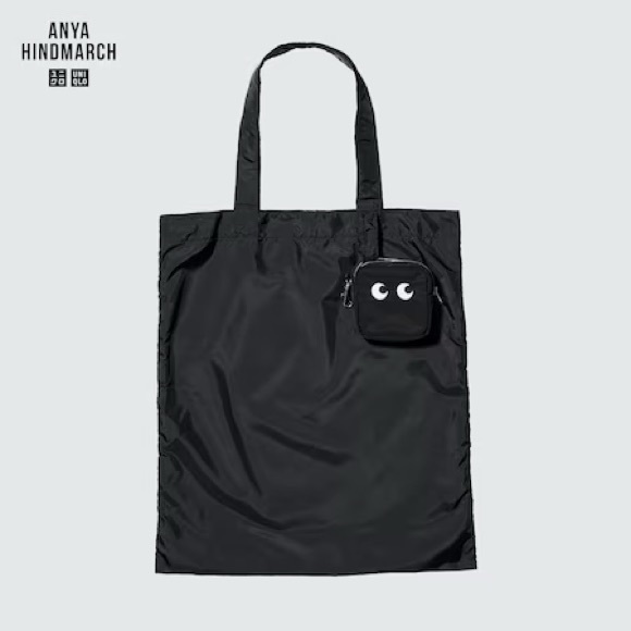 New Uniqlo x Anya Hindmarch Black Packable Bag - Picture 1 of 16
